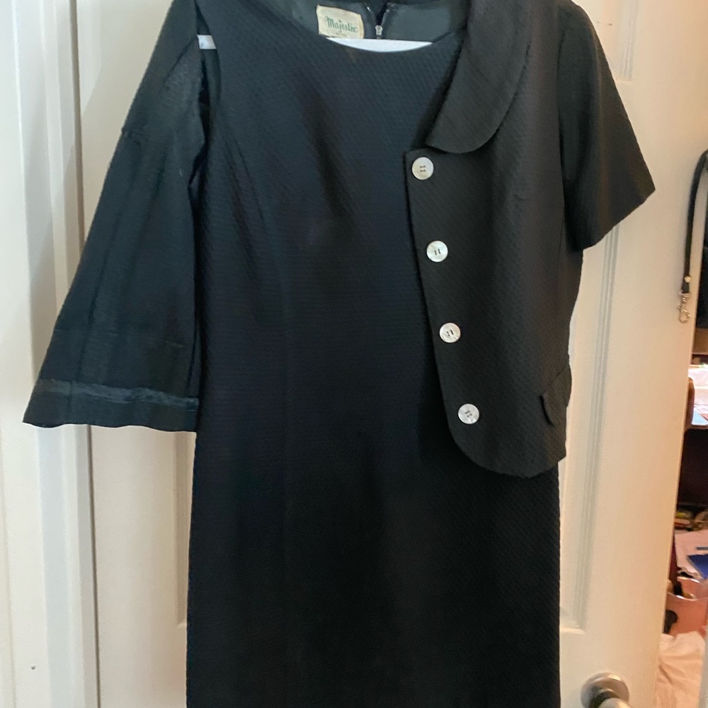 Majestic vintage Black Dress with Jacket